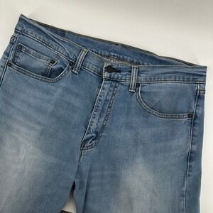 Levi's 505 Jeans‎ Mens W34 L32 Light Wash Blue Denim Straight Fit